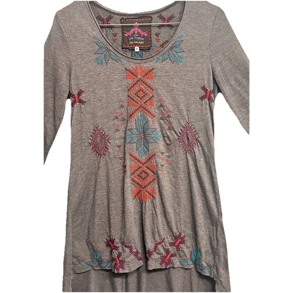 Johnny‎ Was JWLA Joy Love Light Sz M Women Aztec Embroidered Tunic Boho Western - Picture 4 of 6